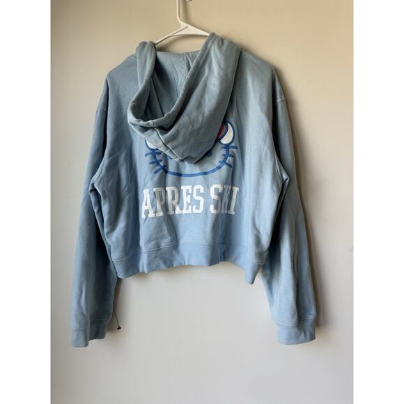 Hello Kitty Ski Club Women Hoodie 2xl Blue Graphic Print Y2K Ringstones String - Picture 3 of 9